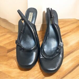 Steve Madden Black Slingback Heels Y2K